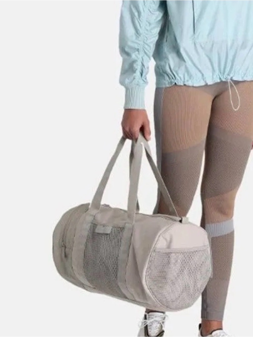 NWT Adidas Stella McCartney Light Gray Women's Duffle Bag - Casual Gym & Travel